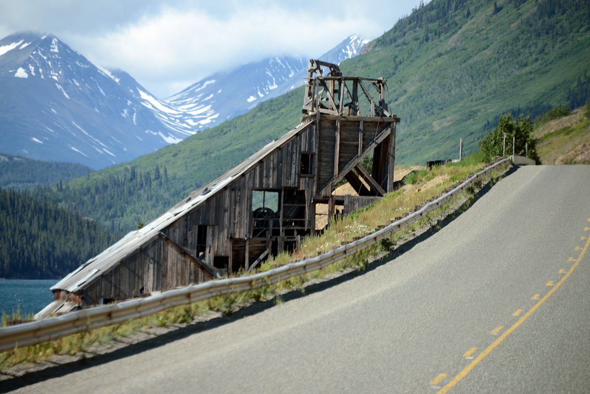 10F Part Of The Old Aerial Tramway System For The Silver Mines At Tagish Lake On Bus Drive Between Carcross And Fraser BC On The Tour From Whitehorse Yukon To Skagway